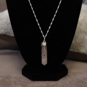 Gorgeous Rose Quartz Hexagon Necklace